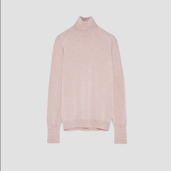 hot pink turtleneck zara